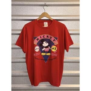 Vintage 90s Mickey Mouse Red Graphic Tee XL